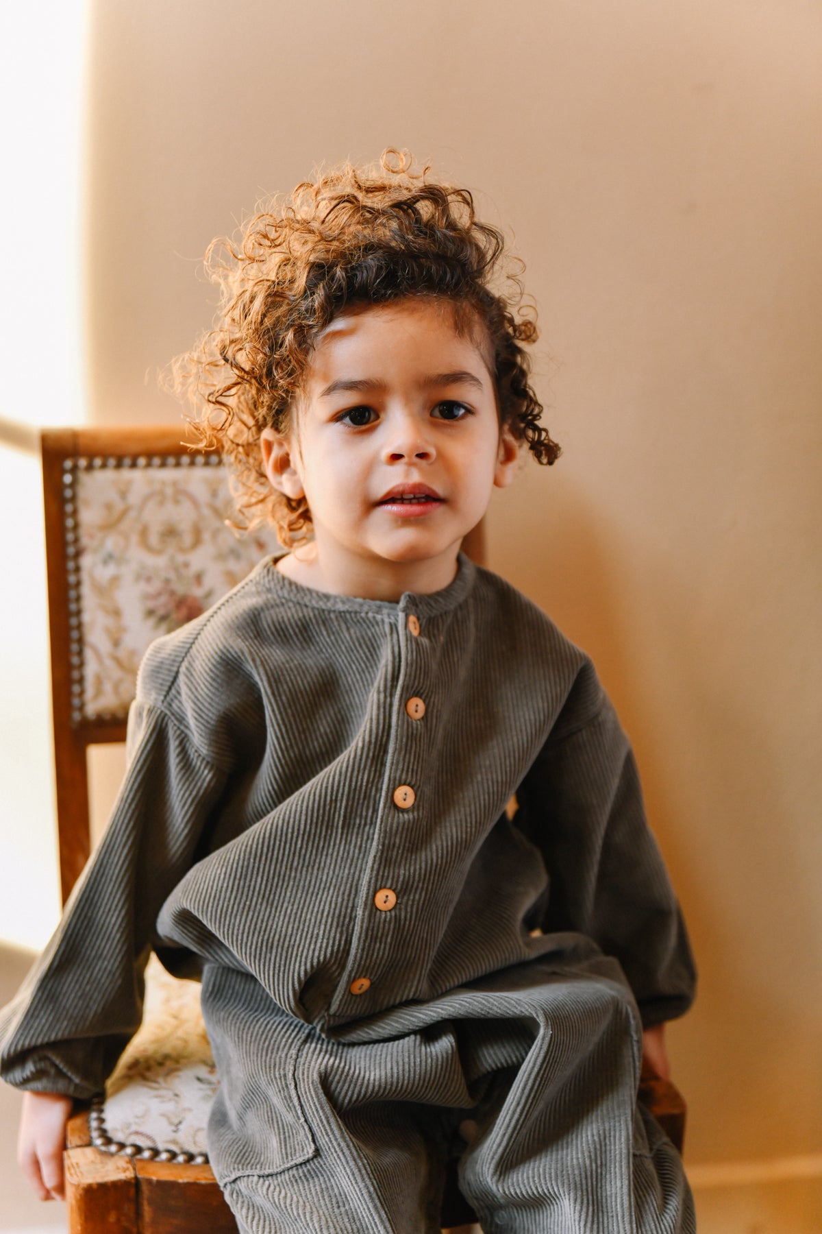 [STUDIO BOHEME] CORDUROY BIG PAPI JUMPSUIT / TURTLE GREEN