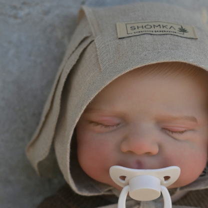 Rabbit Newborn Bonnet - Neutral [SHOMKA]