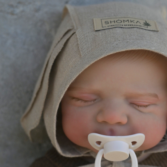 Rabbit Newborn Bonnet - Neutral [SHOMKA]