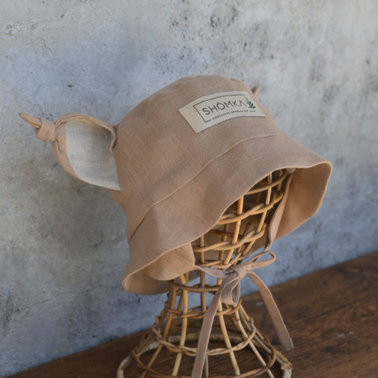 Lynx Linen Hat (Straight/Neutral) - Cappuccino [SHOMKA]