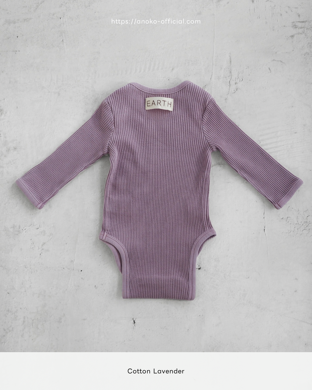 Longsleeve baby suit - Cotton Lavender [EARTH THE ARCHIVE] (26AW)