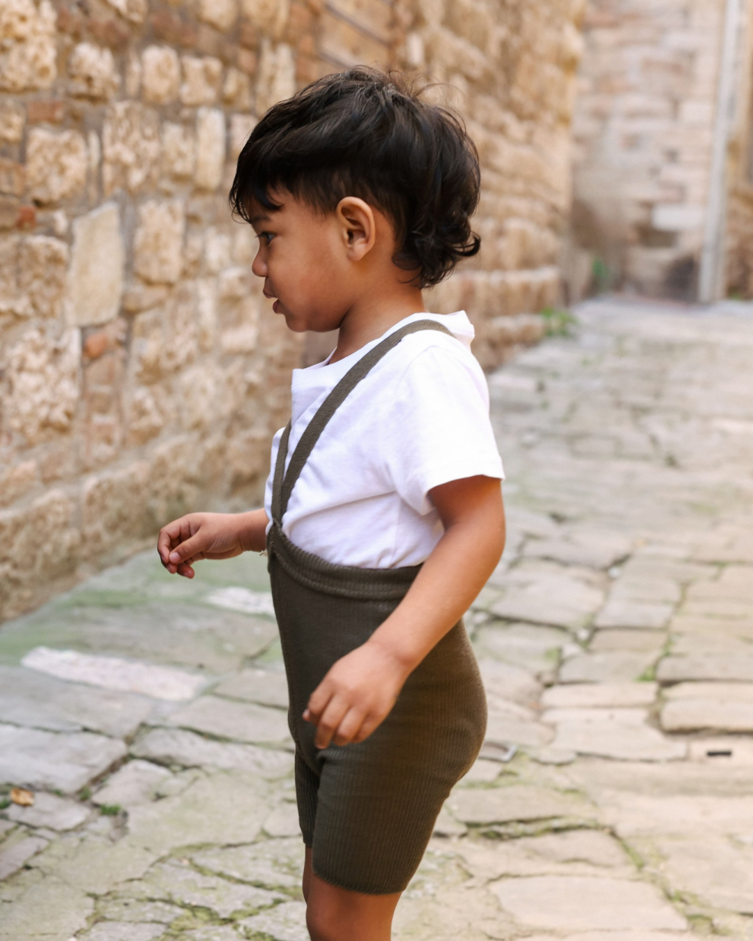 Retro Ribbed Shorty Tights - Seaweed Brown [SILLY Silas]