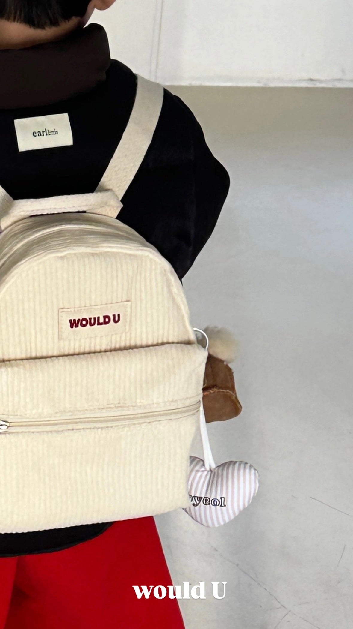 【オーダー会】Wouldu Corduroy Back Pack - Cream [wouldU]【2025年11月下旬以降順次お届け予定】