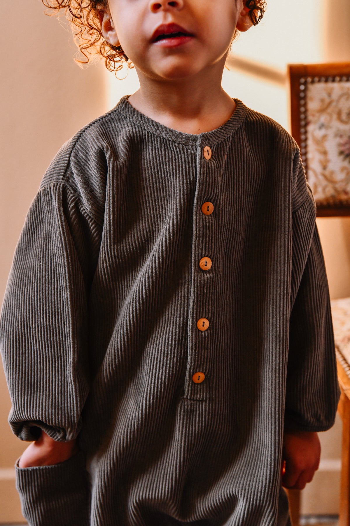 [STUDIO BOHEME] CORDUROY BIG PAPI JUMPSUIT / TURTLE GREEN