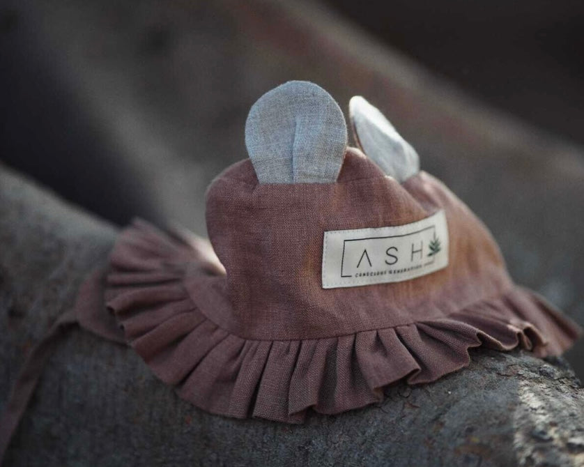 オーダー会】[ASH generation] BEAR HAT (linen) 【2024年5月中旬以降 