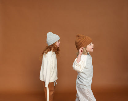 Ribbed Pixie Beanie - Toast [GROWN](25KIDS CLUB)