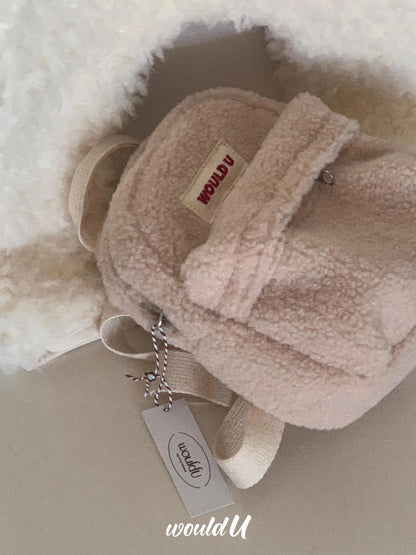 【オーダー会】Wouldu Teddy Back Pack - Cream Beige [wouldU]【2026年1月上旬以降順次お届け予定】