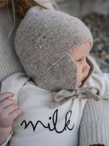 OATMEAL CONTRAST TASSEL HAT [organic zoo] (25AW)