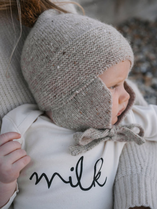 OATMEAL CONTRAST TASSEL HAT [organic zoo] (25AW)