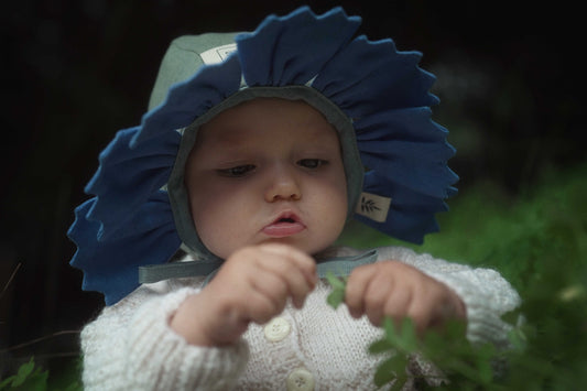 【オーダー会】'CORNFLOWER' LINEN FLOWER BONNET [SHOMKA] 【2026年4月中旬以降順次発送】