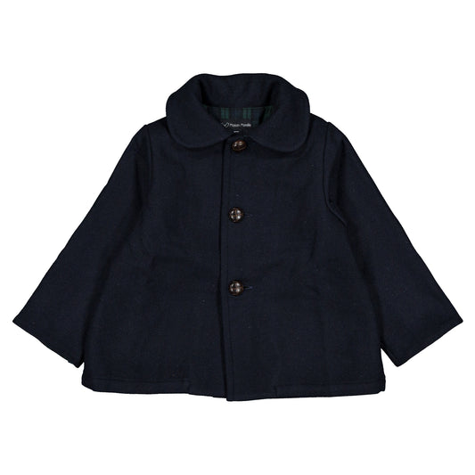 Coat VERNEUIL - blue mostly wool [Maison Marelle](25AW Drop1)