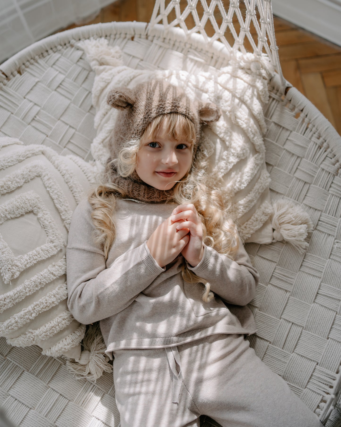 【オーダー会】 Fairy Balaclava Alpaca & Silk - Dark Beige  [GANG OF KIDS / ギャングオブキッズ] 【2025年11月中旬頃発送予定】