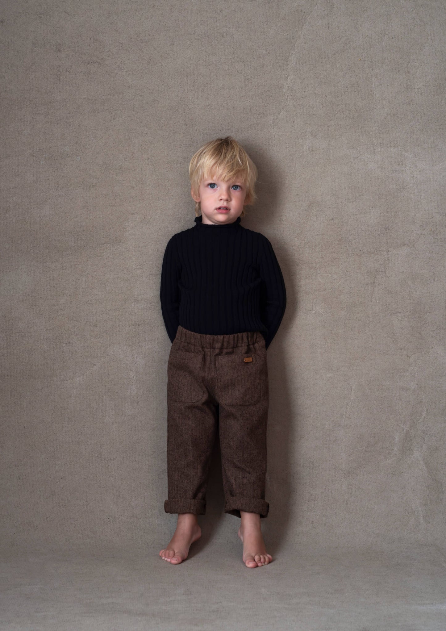 chino trousers (Mod.37.2) Brown micro-herringbone [Popelin](25AW)