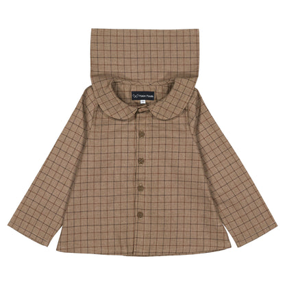【オーダー会】 Shirt MONCEAU - brown tiles [Maison Marelle](25AW Drop1) 【2025年12月中旬以降発送予定】