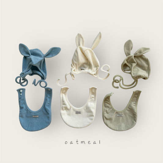 【予約商品】bebe-terry bib set [Oatmeal] (26SS)【2026年3月中旬以降順次発送】