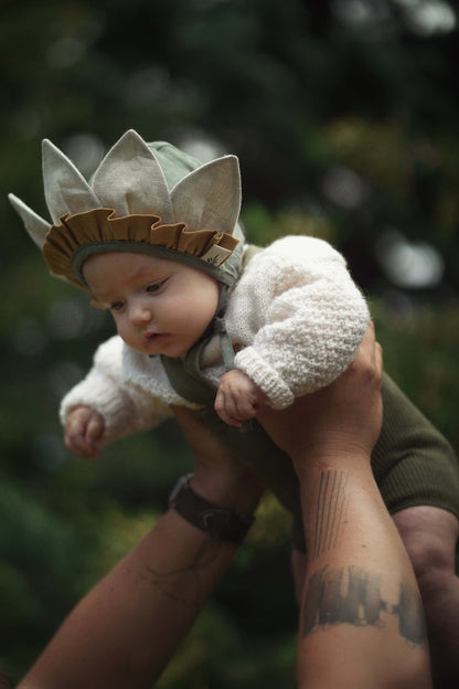 【オーダー会】'DAFFODIL' LINEN FLOWER BONNET [SHOMKA] 【2026年4月中旬以降順次発送】