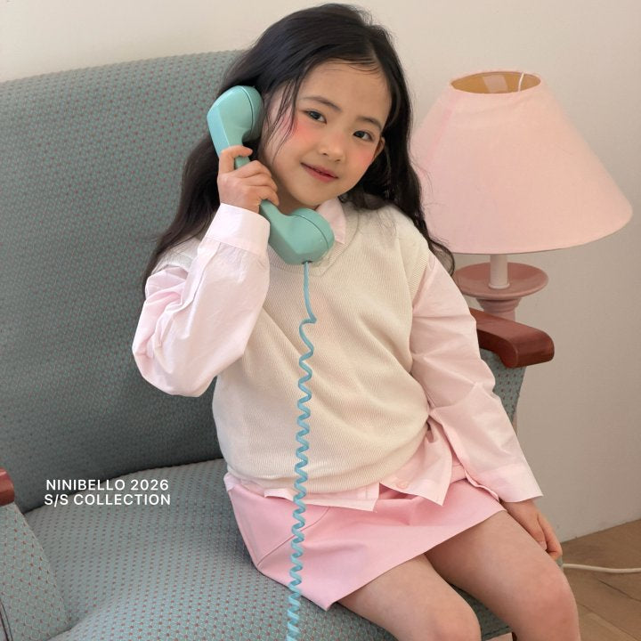 【予約販売】soft knit vest [NINIBELLO] (26SS)【2026年2月下旬以降順次発送】