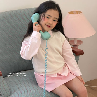 【予約販売】soft knit vest [NINIBELLO] (26SS)【2026年2月下旬以降順次発送】
