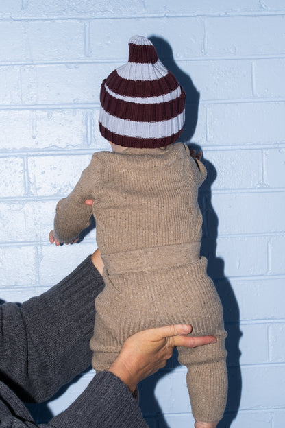 Organic Speckle Essential Knit Bodysuit - Oatmilk [GROWN] (26AW) drop2
