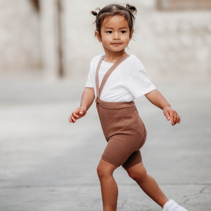 Retro Ribbed Shorty Tights - Granola [SILLY Silas]