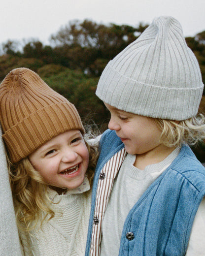 Ribbed Pixie Beanie - Toast [GROWN](25KIDS CLUB)