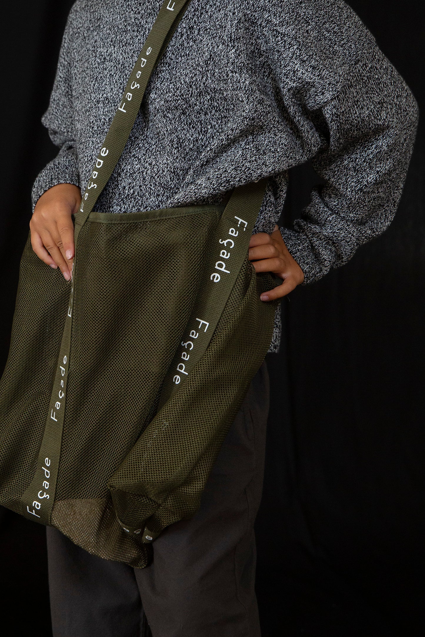 Tote Bag - Moss green [Façade](25AW)