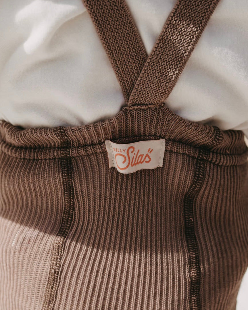 Retro Ribbed Footed Tights - Granola [SILLY Silas]