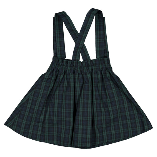 Skirt TOURNON with straps - tartan green [Maison Marelle](25AW Drop1)