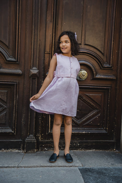 Dress JAURES - pink gingham [Maison Marelle] (26SS)