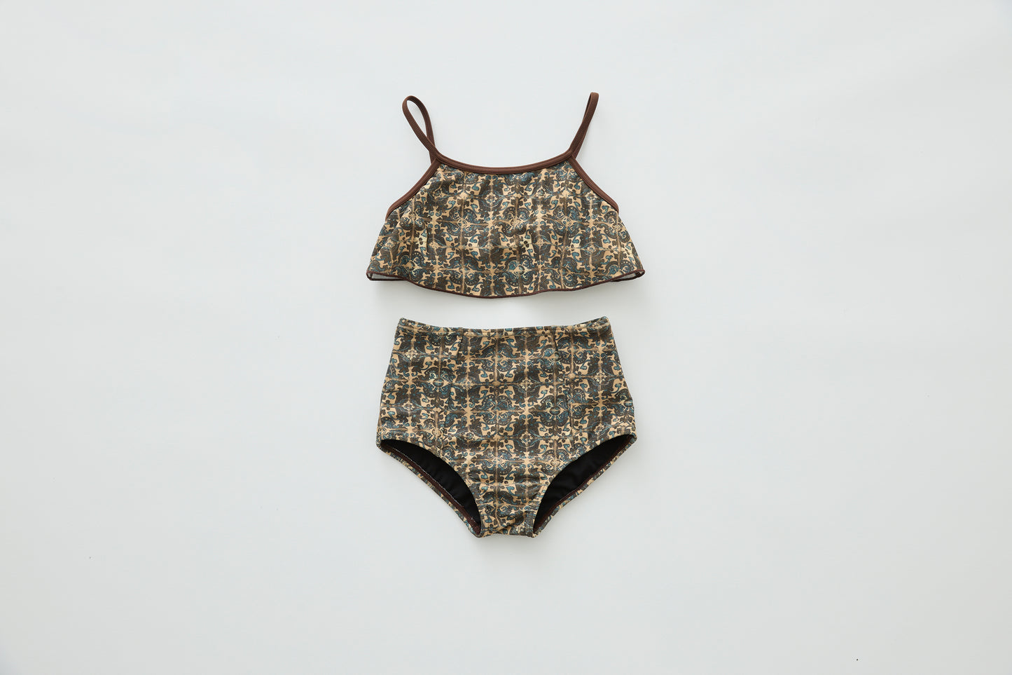 Old Tile Pattern Girls Swim Wear [eLfinFolk] (26SS)