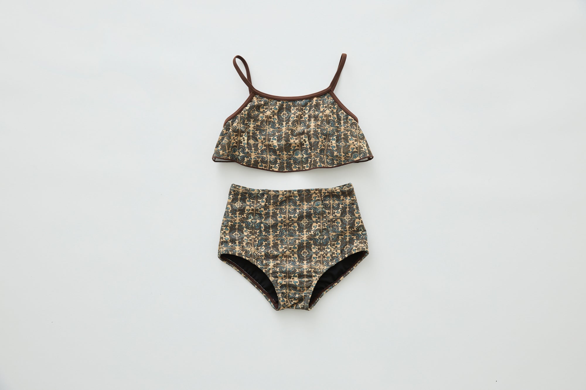 Old Tile Pattern Girls Swim Wear [eLfinFolk] (26SS)