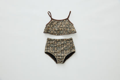 Old Tile Pattern Girls Swim Wear [eLfinFolk] (26SS)