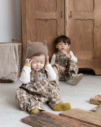 Forest Check Jumpsuit  [Doucement] (25AW)【2025年10月下旬以降お届け予定】