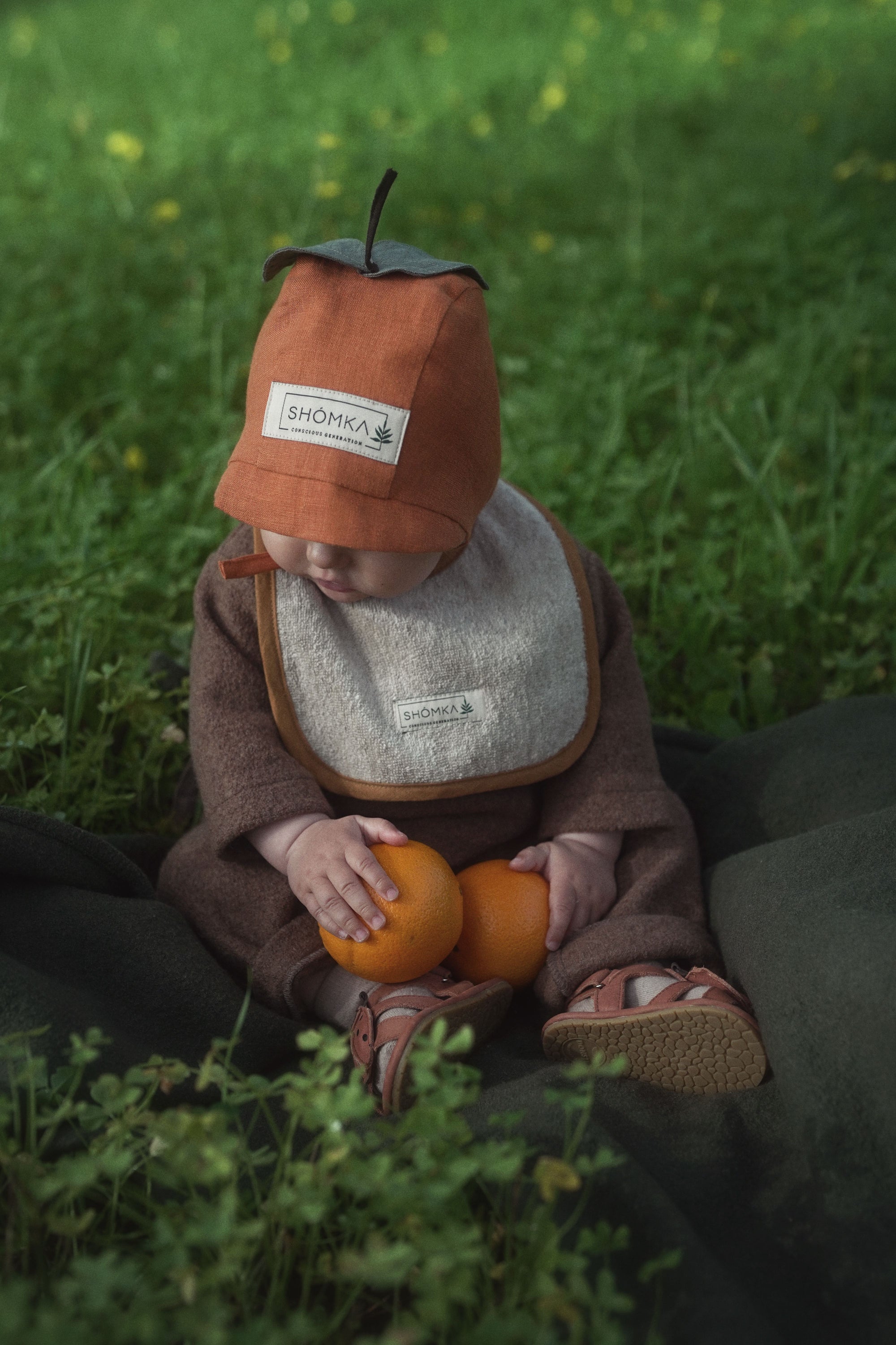 【オーダー会】'TANGERINE' LINEN FRUITS BONNET [SHOMKA] 【2026年5月下旬以降順次発送】
