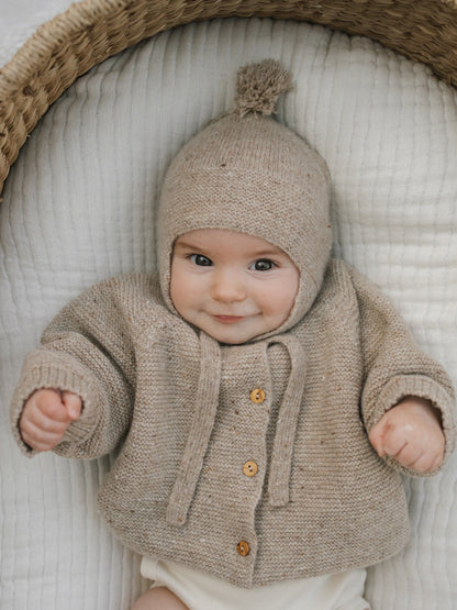 OATMEAL WOOL CARDIGAN [organic zoo] (25AW)