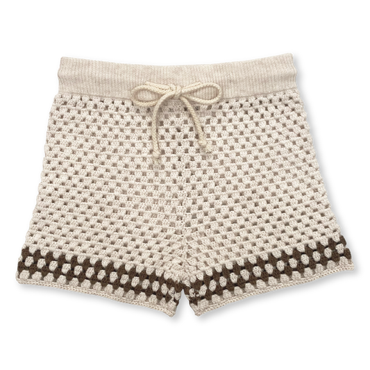 [GROWN] Hand Crochet Shorts / Coconut