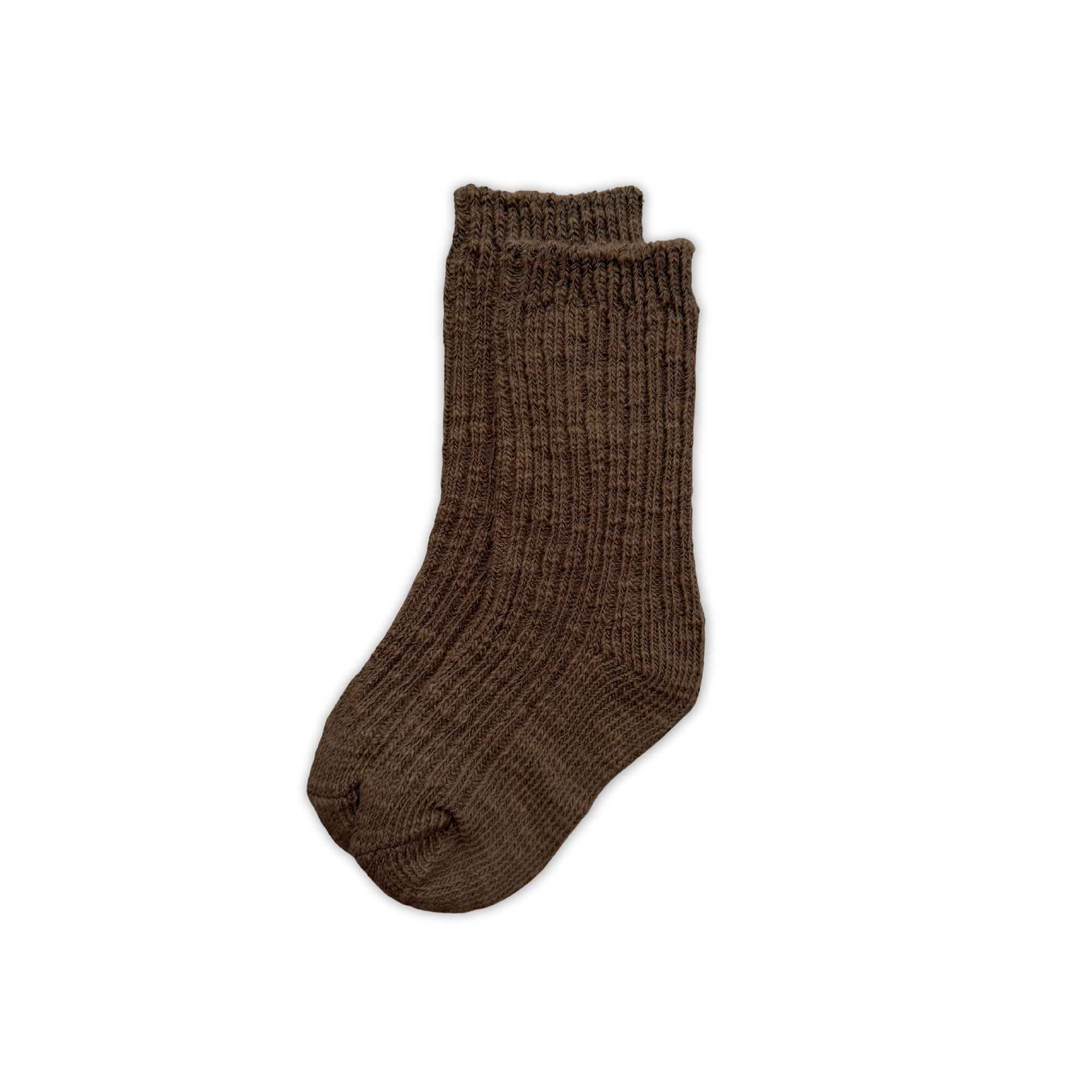 Cotton Slub Chunky Rib Socks - Espresso [GROWN] (26AW)drop3