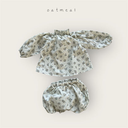 【予約商品】bebe-smoke bloomer set [Oatmeal] (26SS)【2026年3月中旬以降順次発送】