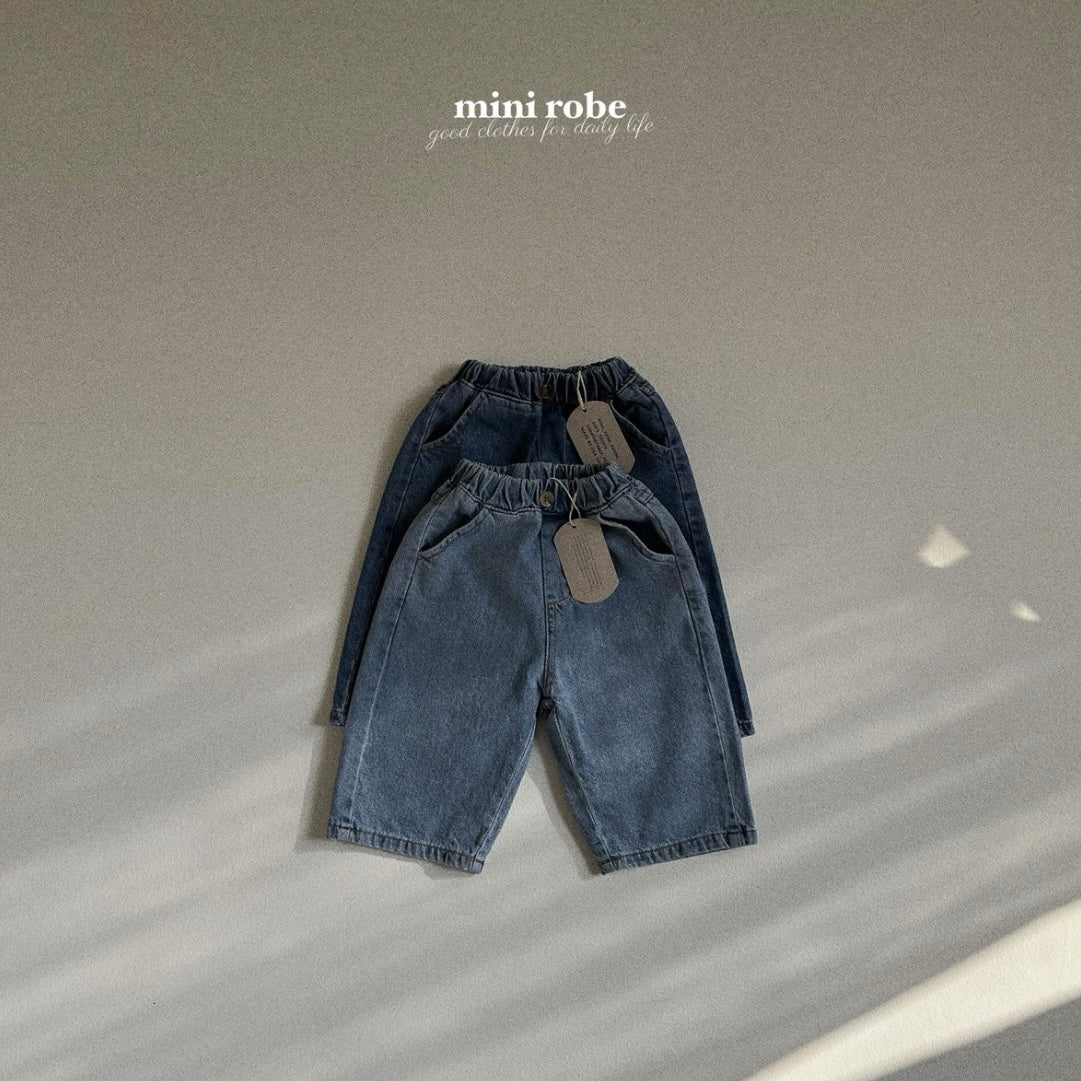 【オーダー会】[minirobe] side denim pants - SS24【2024年3月中旬以降順次お届け】