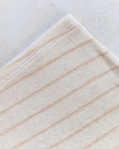 Hoodie cape - Beige Stripe [EARTH THE ARCHIVE] (26AW)