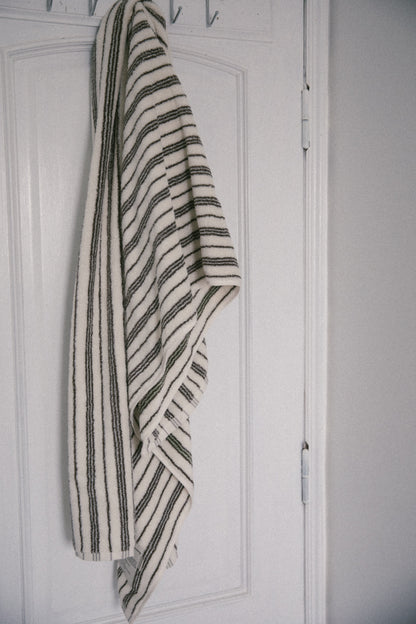 Organic bath towel - Green/Brown [EARTH THE ARCHIVE] (26AW)