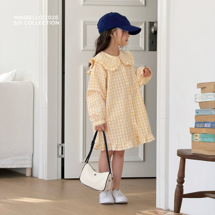 【予約販売】Shushu check one-piece [NINIBELLO] (26SS)【2026年2月下旬以降順次発送】