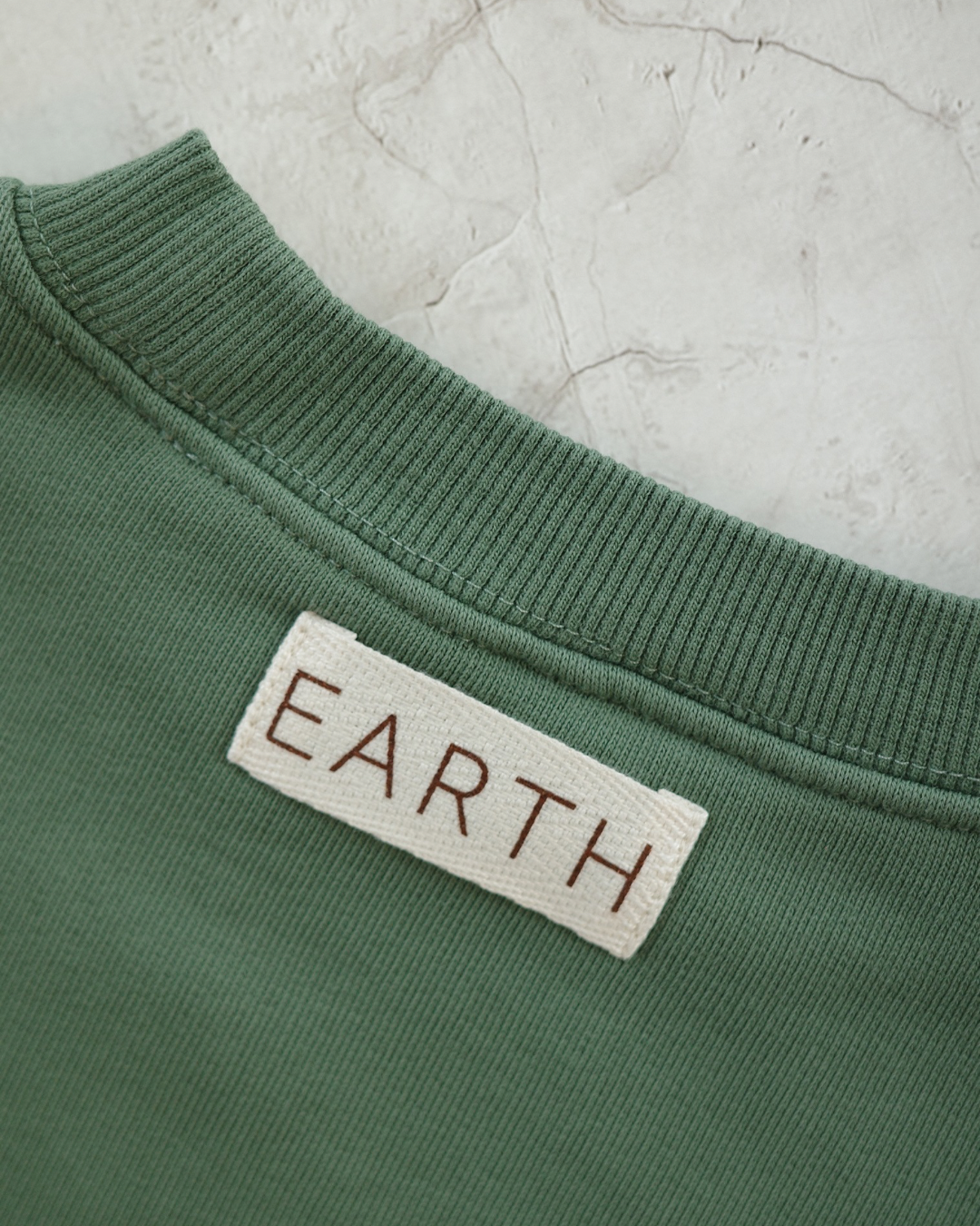 Organic French terry top - Grass Green [EARTH THE ARCHIVE] (26AW)