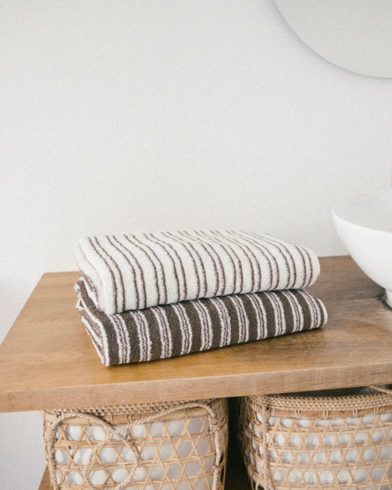 Organic bath towel - Pink/Brown [EARTH THE ARCHIVE] (26AW)