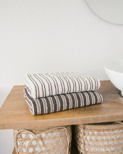 Organic bath towel - Pink/Brown [EARTH THE ARCHIVE] (26AW)