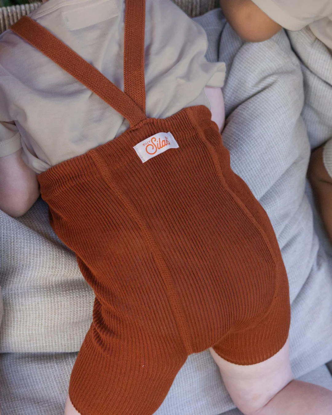 Retro Ribbed Shorty Tights - Cinnamon [SILLY Silas]