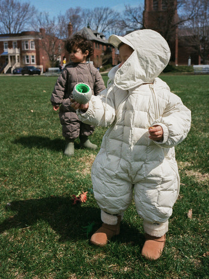 Lightweight padded jumpsuit - Light Olive [EARTH THE ARCHIVE] (26AW)