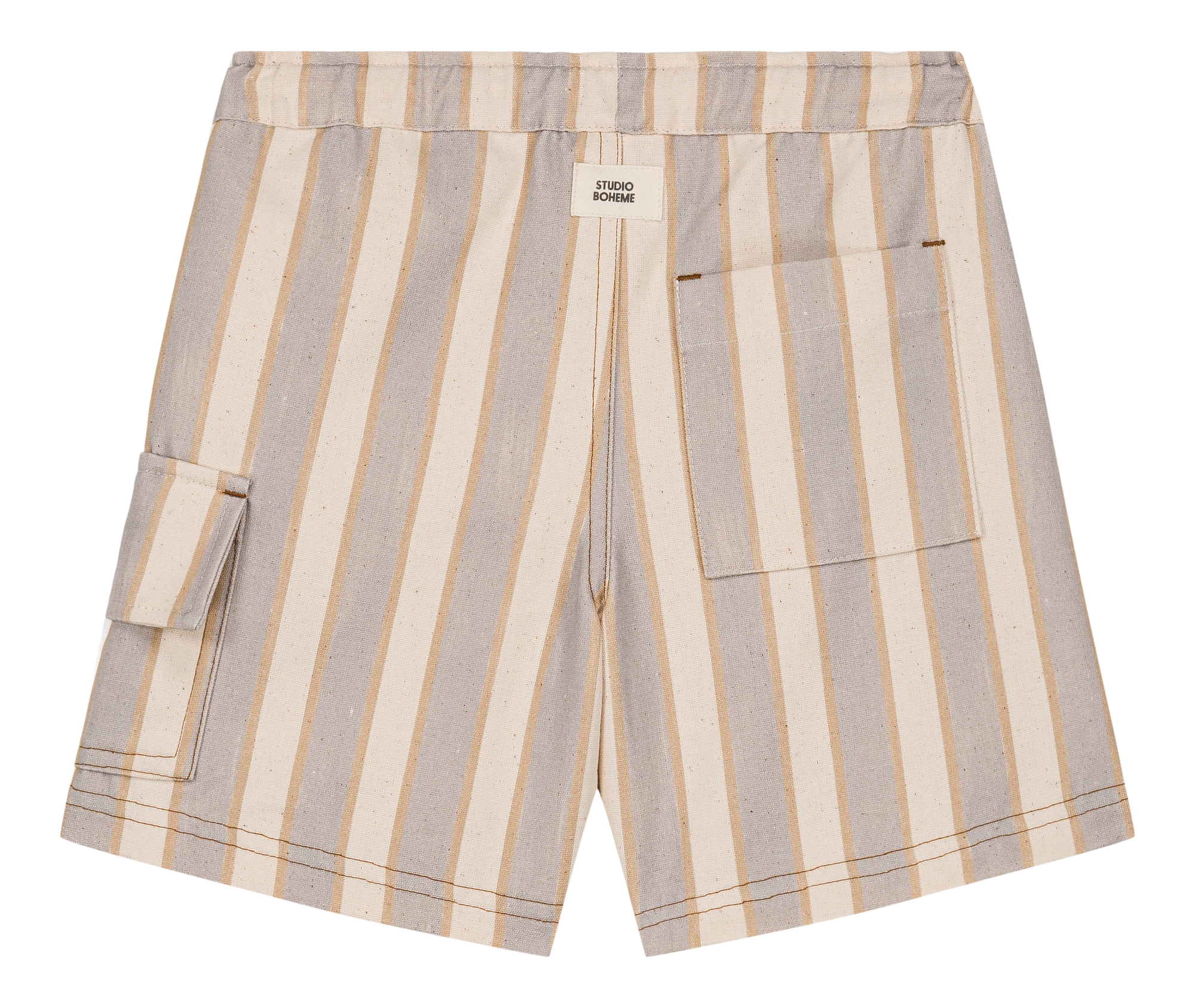 BERMUDA CARGO - BLUE / GOLD STRIPES [STUDIO BOHEME] (26SS)