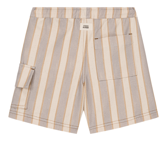 【予約商品】BERMUDA CARGO - BLUE / GOLD STRIPES [STUDIO BOHEME] (26SS)【2026年3月上旬以降順次発送】