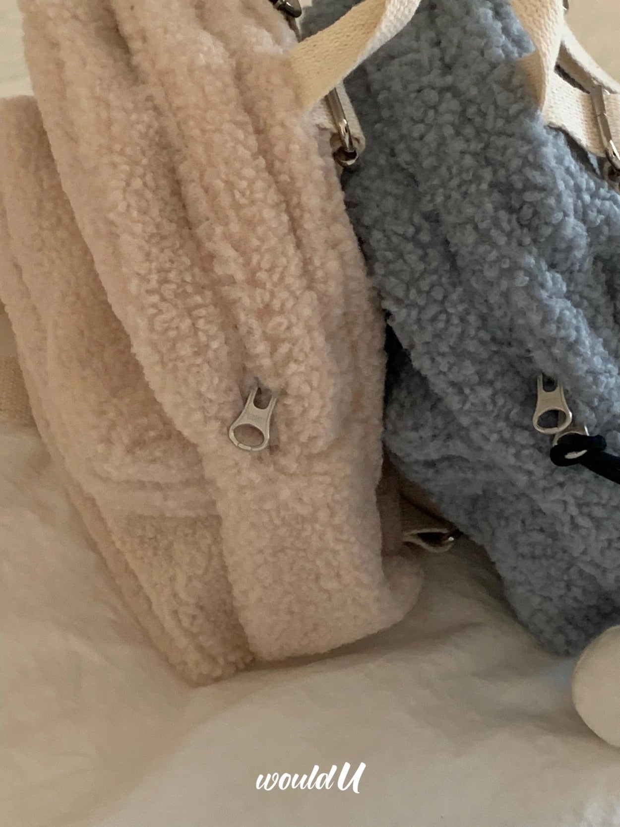 【オーダー会】Wouldu Teddy Back Pack - Baby Blue [wouldU]【2026年1月上旬以降順次お届け予定】